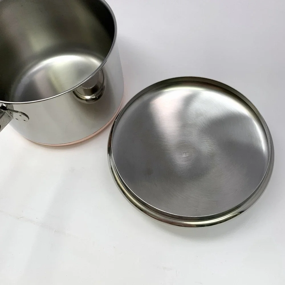 Revere Ware 1.5 Quart Sauce Pan Pot Copper Bottom w Lid '82 Clinton Ill